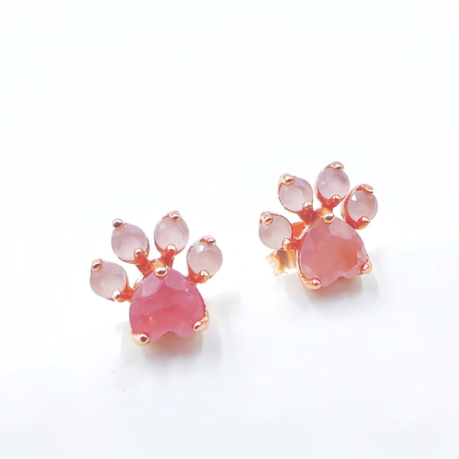 Paw earrings deals rose gold