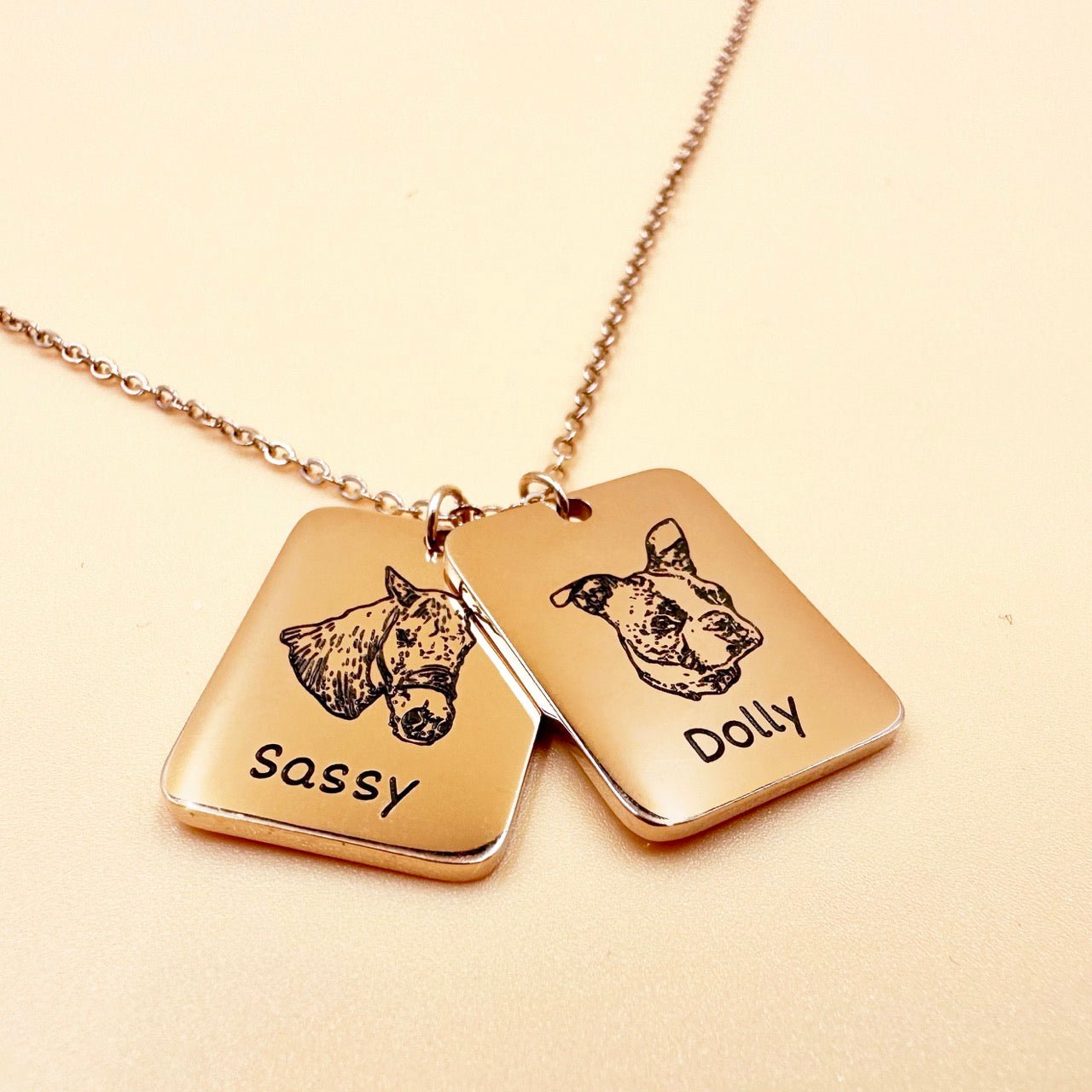 Dog necklace clearance with name